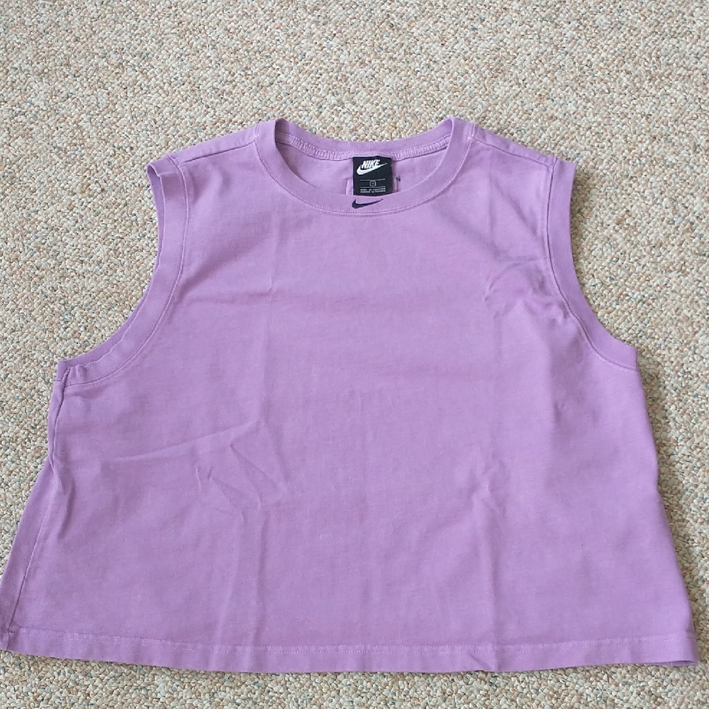 Nike Purple Muscle Crop Top 100% Cotton 2X